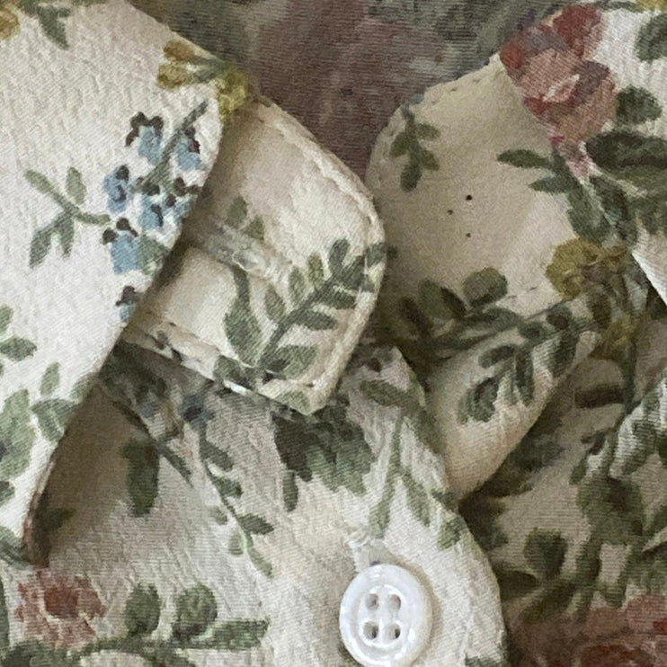 Zara Beige Floral Short Sleeve Belted Collared Shirt A Line Maxi Dress Size S
