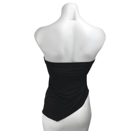 Urban Outfitters Black Sleeveless Strapless Asymmetric Bandeau Tube Tank Top XS