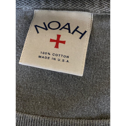 Noah NYC Core Logo Pocket Gray Crew Neck Short Sleeve Basic Tee T-Shirt Top Sz L