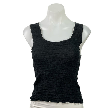 Oak + Fort Black Sleeveless Scoop Neck Cami Camisole Cropped Tank Top Size M