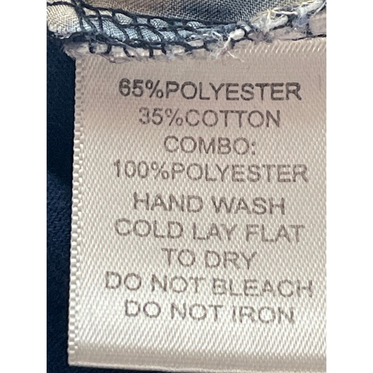 Alberto Makali Women's Blue Tiger Print Short Sleeve Crew T Shirt Tee Top Size S