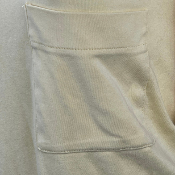Zara Women's Yellow Short Sleeve Relaxed Crew Neck Pocket T Shirt Tee Top Size M