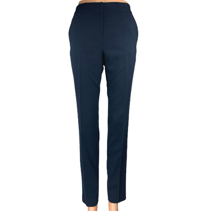 Jones New York Women's Navy Blue Stretch Straight Leg Trouser Dress Pants Size 2