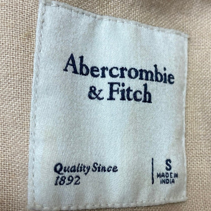 Abercrombie & Fitch Cream Beige Utility Short Sleeve Button Up Romper Shorts S