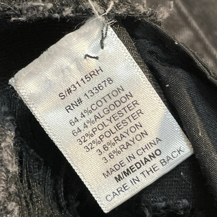 Love Tree Women's Black Washed Distressed Bib Straight Denim Jean Overalls Sz M