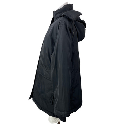 Everlane The Renew Women's Black Long Sleeves Hooded Parka Puffer Coat Jacket L