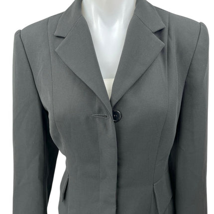 Vintage Sunny Names Gray Notch Collar Long Over Coat Suit Blazer Jacket Size 6