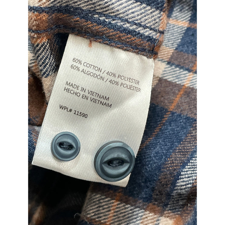 Weatherproof Vintage Plaid Check Collared Long Sleeve Button Down Shirt Top L