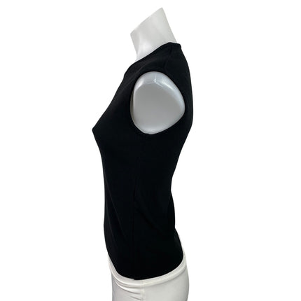 Strenesse Gabriele Strehle Womens Black Sleeveless Stretch Knit Tank Top Size 36
