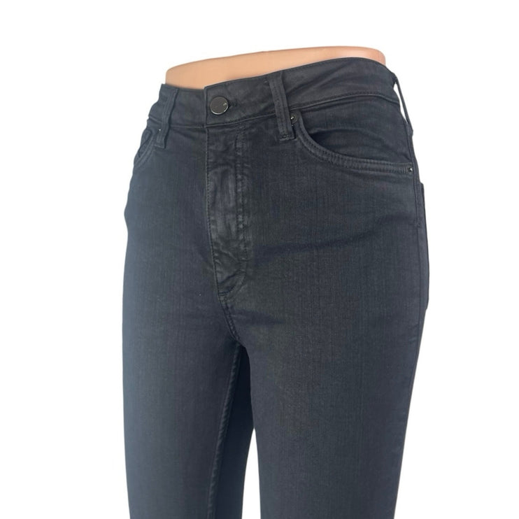 French Connection Women's Black High Waisted Slim Fit Skiiny Denim Jeans Pants 4