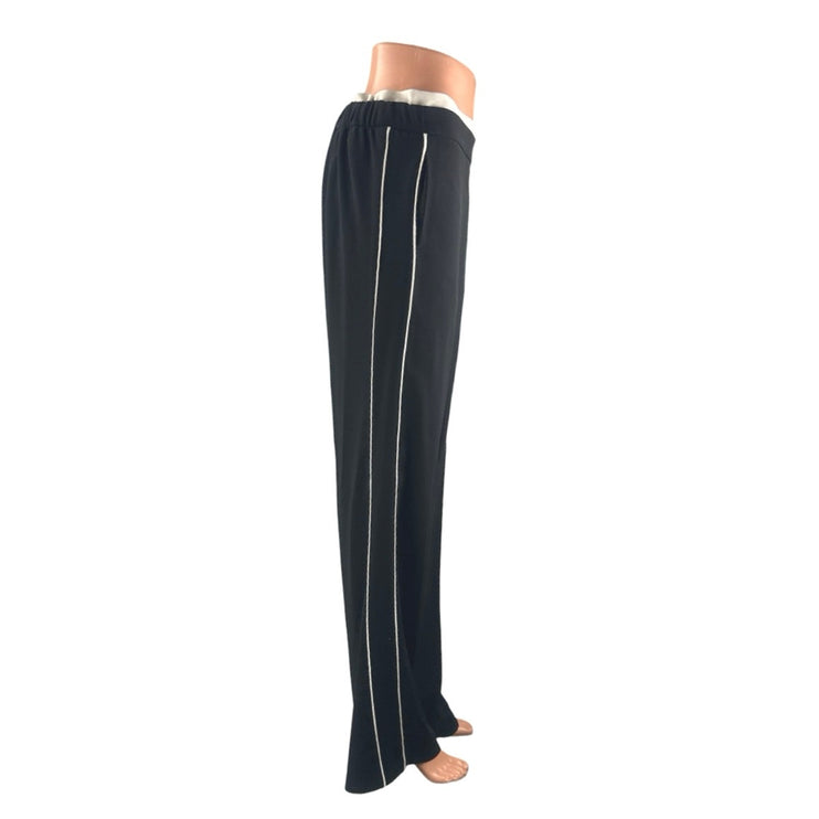Anthropologie Maeve Womens Black Yoga Athletic Activewear Trousers Track Pants S