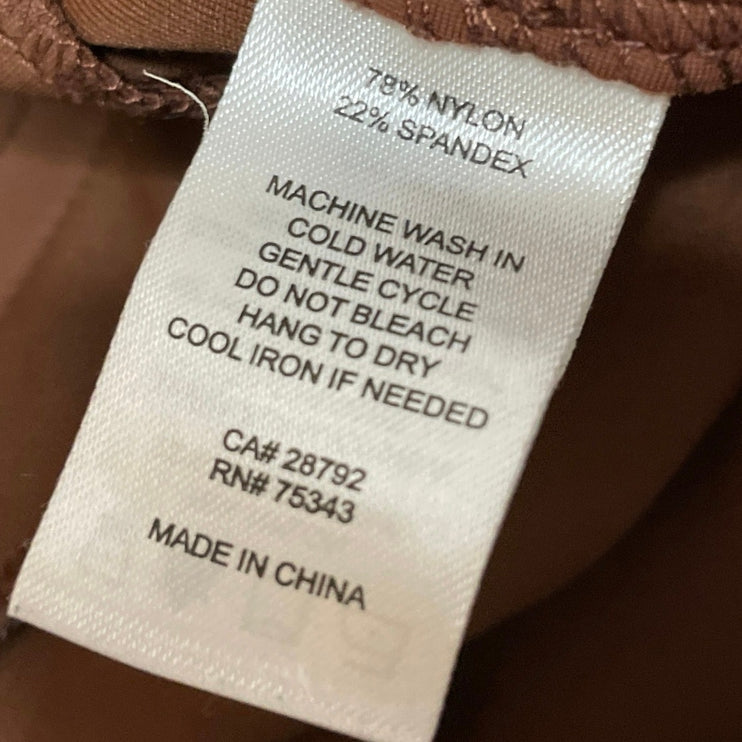 Christian Siriano Women's Brown High Rise Straight Leg Trousers Pants Size 6