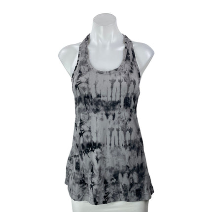 Lululemon Women's Black Tie Dye Scoop Neck Racerback Athletic Tank Top Size M