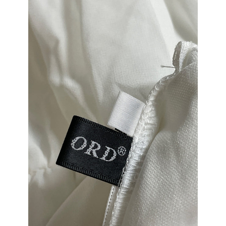 Miss Ord Women's White Deep V Neck Long Sleeve Tiered Mini Flare A-Line Dress XS