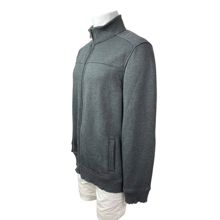 APT.9 Men's Dark Gray Fleece Long Sleeve Full Zip Stand Collar Sweater Top Sz L
