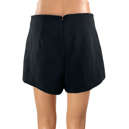 Kookai Women's Black High Waisted Tailored Wide Leg Mini Casual Shorts Size 36