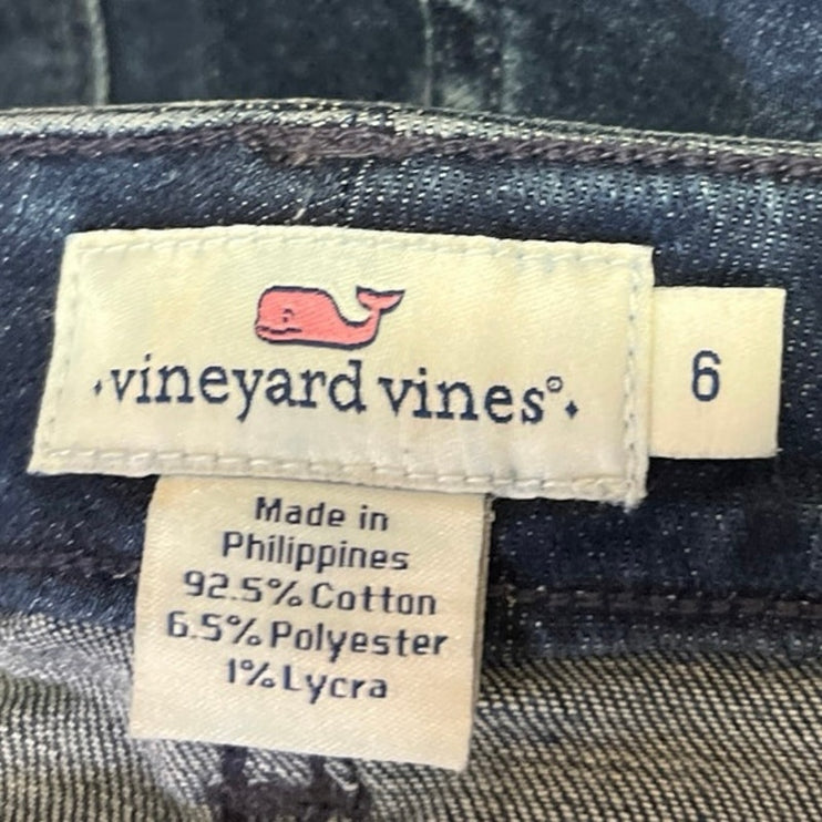 Vineyard Vines Women's Blue Medium Wash Mid Rise Skinny Denim Jeans Size 6