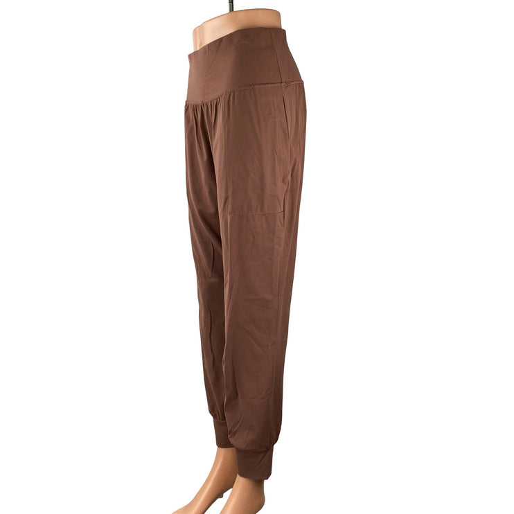 Athleta Salutation Women's Brown PowerVita High Rise Yoga Jogger Sweat Pants M
