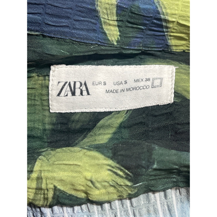 Zara Men's Multicolor Floral Tropical Short Sleeve Button Down Shirt Top Size S