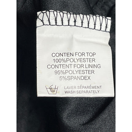 Omai Women's Black Floral Embroidered Sleeveless V Neck Peplum Blouse Top Size M