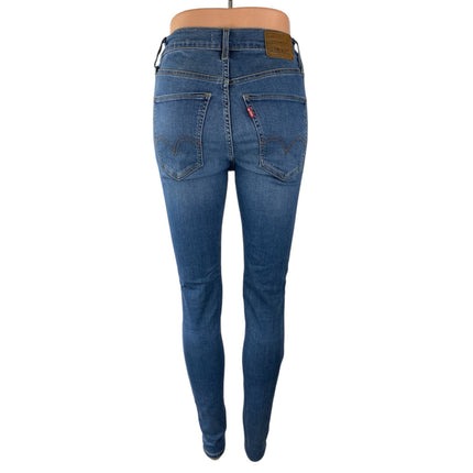 Levi's Mile High Rise Women's Blue Medium Wash Super Skinny Denim Jeans Pants 26