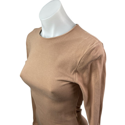 Abercrombie & Fitch Soft Matte Seamless Long Sleeve Crew Neck Bodysuit Top Sz S