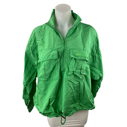 Diane von Furstenberg Target Nylon Packable Anorak Windbreaker Coat Jacket Sz S