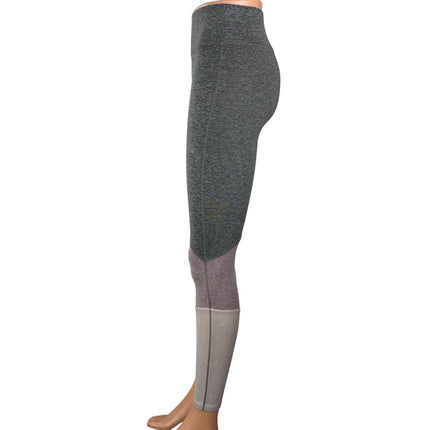 We Me Women's Gray High Rise Colorblock Activewear Athletic Legging Pants Sz S/P