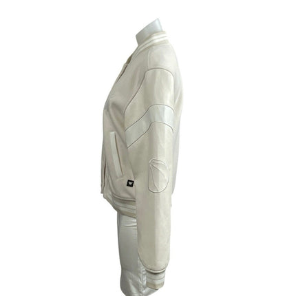 The Wild Collective New York Knicks Long Sleeve Varsity Bomber Coat Jacket Sz S