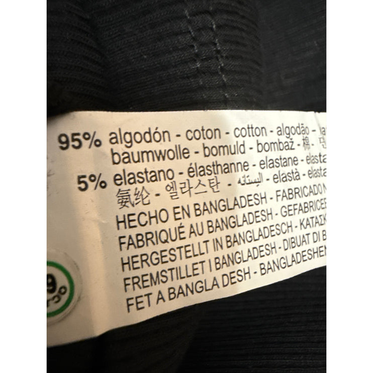 Zara Women's Black Rib Knit Round Neck Short Sleeve Midi Sweater Bodycon Dress S