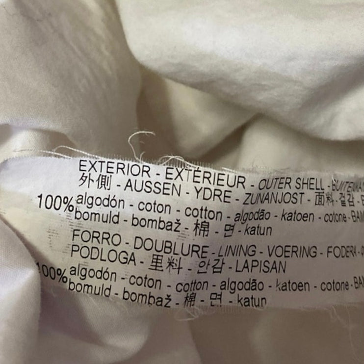 Zara Women's White Long Puff Sleeve Button Down Blouse Shirt Crop Top Size S