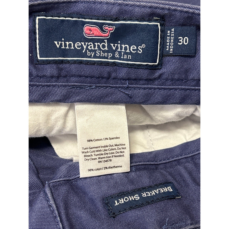 Vineyard Vines Breaker Men's Purple Golf Bermuda Chino Khaki Shorts Size 30
