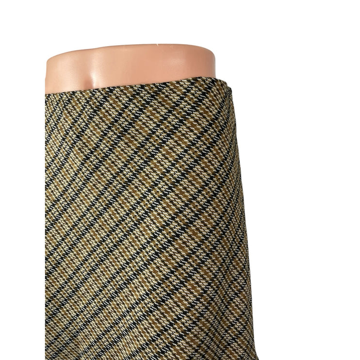 Free People Women's Multicolor Plaid Check High Rise Mini Flare A-Line Skirt M