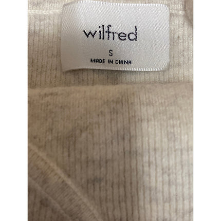 Aritzia Wilfred Beige Wool Cashmere Knit Bustier Corset Cami Tank Crop Top Sz S