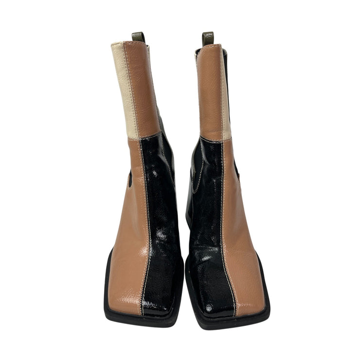 Circus NY by Sam Edelman Lauren Colorblock Leather Block Heels Chelsea Boots 9.5