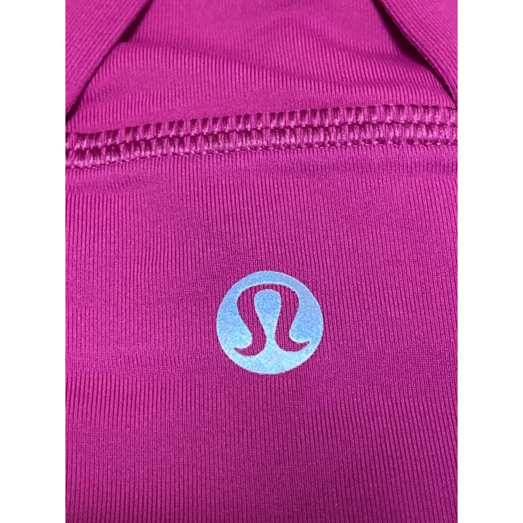 Lululemon Women's Pink Strappy Cross Yoga Athletic Sports Bra Crop Top Size 4