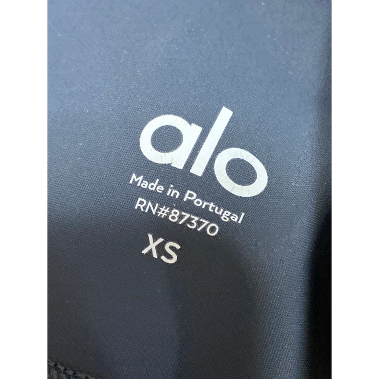 Alo Yoga Ripped Warrior Gray High Rise Yoga Workout Athletic Leggings Pants XS