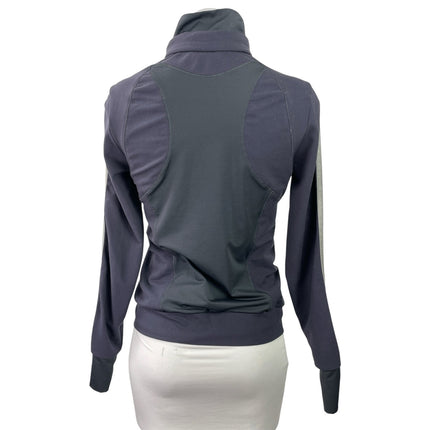 Adidas Women's Black Stripe Long Sleeve Full Zip Athletic Track Jacket Size S