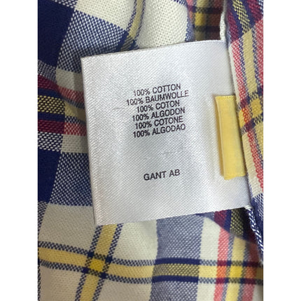 GANT The Rugger Men's Multicolor Plaid Boat Long Sleeve Button Down Shirt Top M