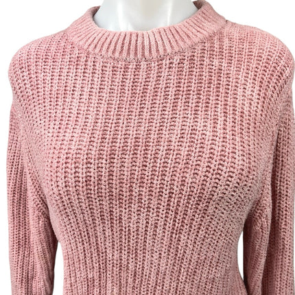 Aritzia Wilfred Women's Pink Waffle Knit Mock Neck Pullover Sweater Top Size S