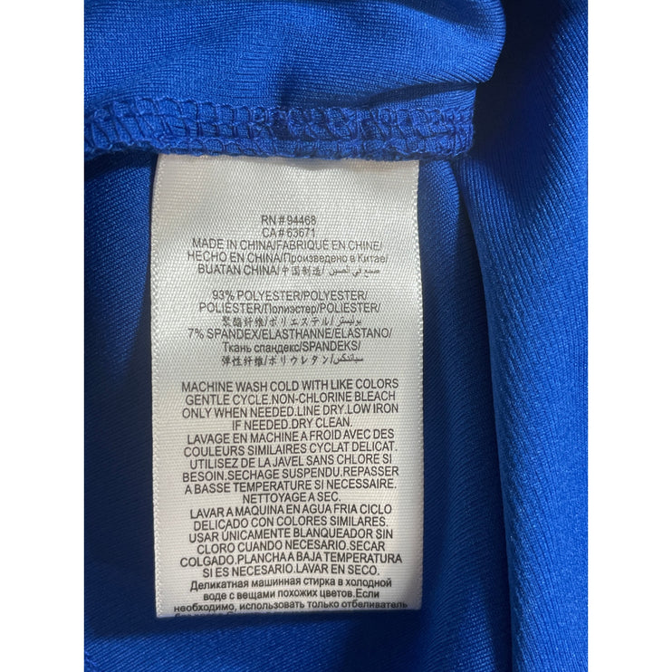 NEW BCBGeneration Womens Blue Knot Twist Front Sleeveless V Neck Crop Tank Top L
