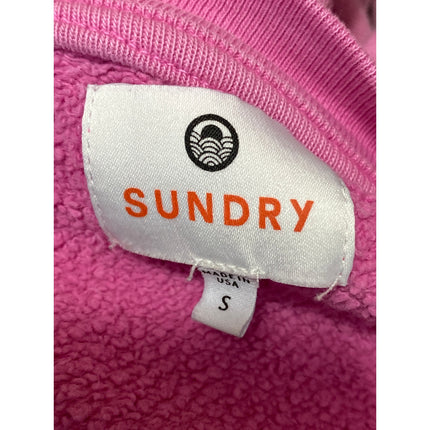 Sundry Pink Ombre Long Sleeve Two Piece Lounge Pajama Sweatshirt Pants Set Sz S