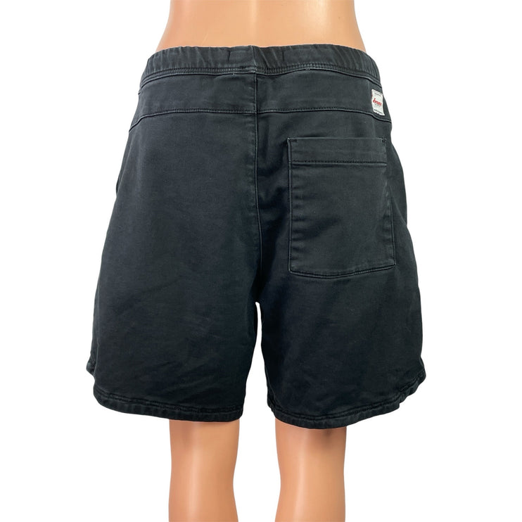 Zara Women's Black Drawstring High Rise Wide Leg Bermuda Casual Shorts Size M