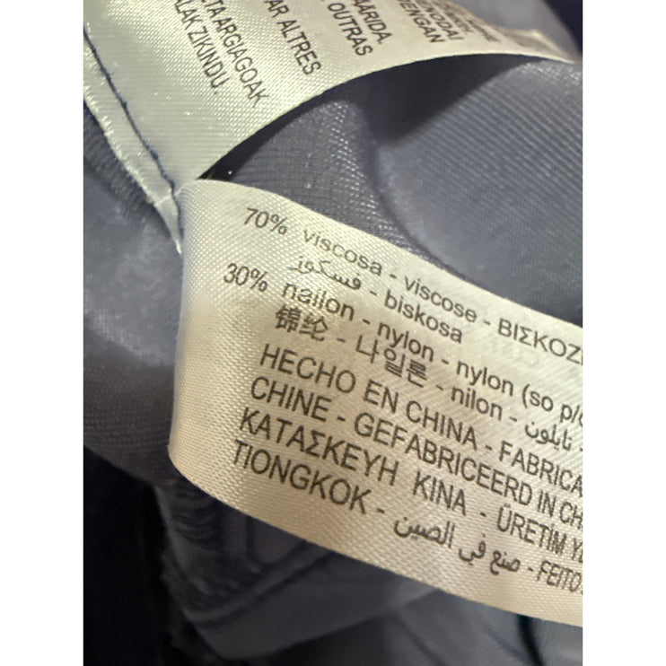 Zara Women's Purple Velvet Velour High Waisted Straight Leg Trousers Pants XS