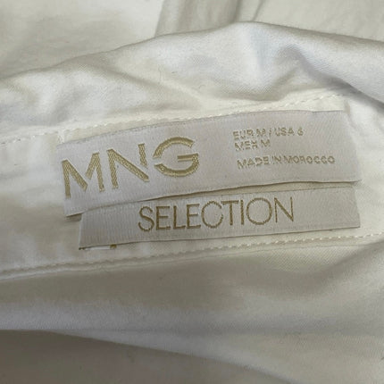 MNG Mango Women's White Long Sleeve Collared Oversixed Button Down Shirt Top 6
