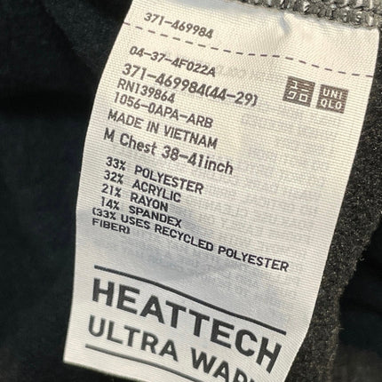 Uniqlo Heat Tech Ultra Warm Mens Gray Turtleneck Long Sleeve Leggings 2 Pc Set M