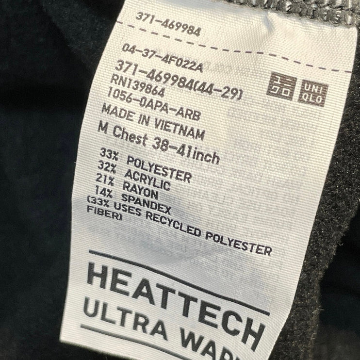 Uniqlo Heat Tech Ultra Warm Mens Gray Turtleneck Long Sleeve Leggings 2 Pc Set M