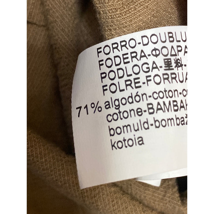 Zara Women's Tan Buckle Strap Halter Sleeveless Square Neck Mini Bodycon Dress S
