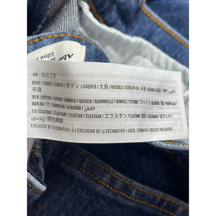 Abercrombie & Fitch 90's Straight Blue Ultra High Rise Denim Jeans Pants Size 8