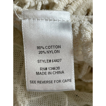 Sunday in Brooklyn Cream Crochet Embroidered Cover Up Mini Tank Shift Dress Sz S